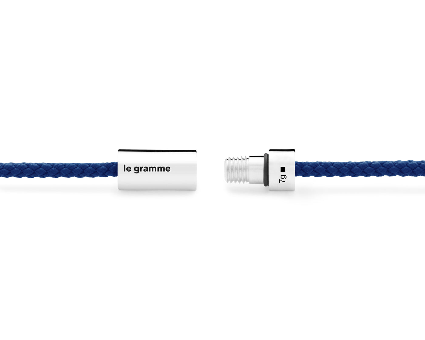 royal blue nato cable bracelet le 7g