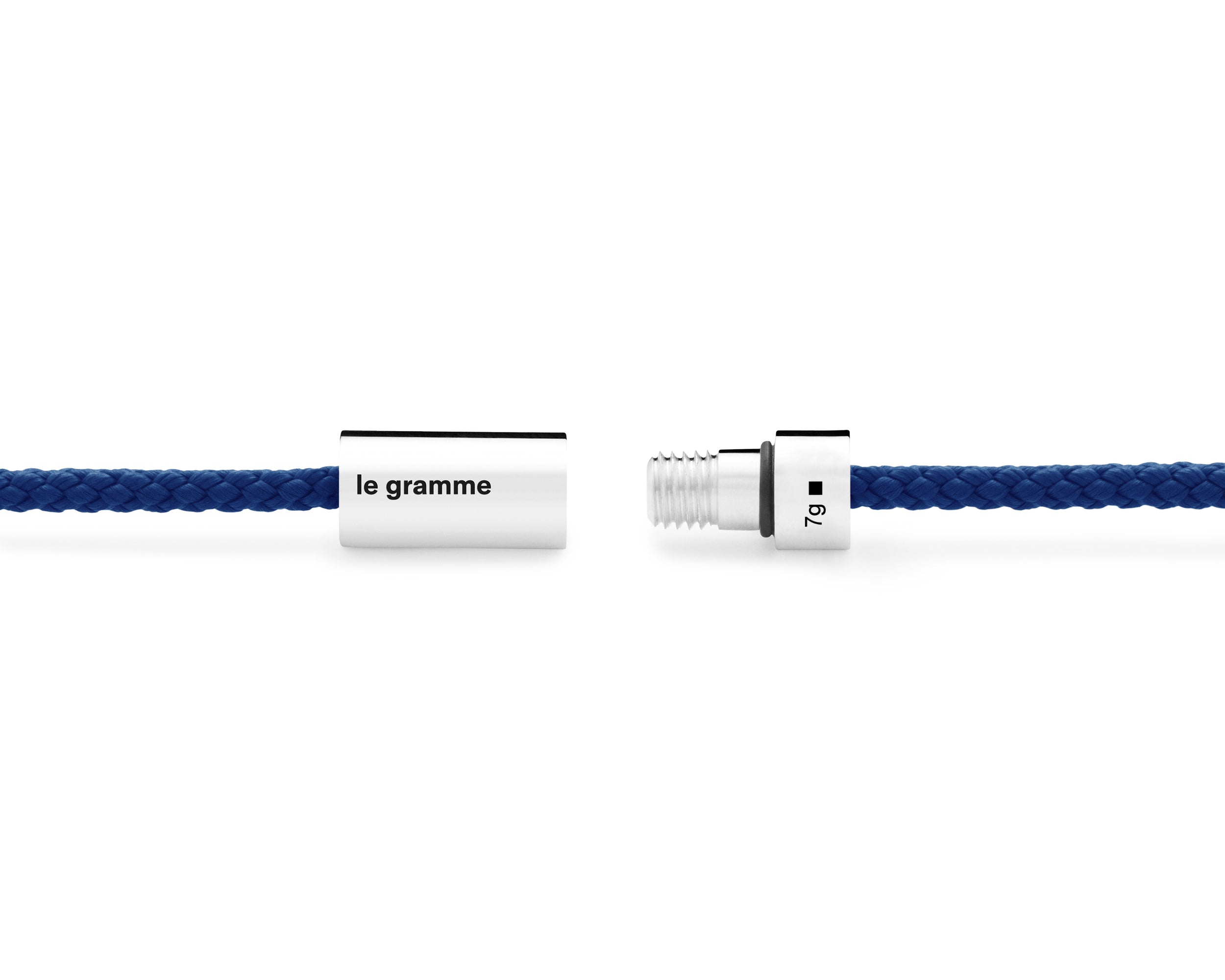 royal blue nato cable bracelet le 7g