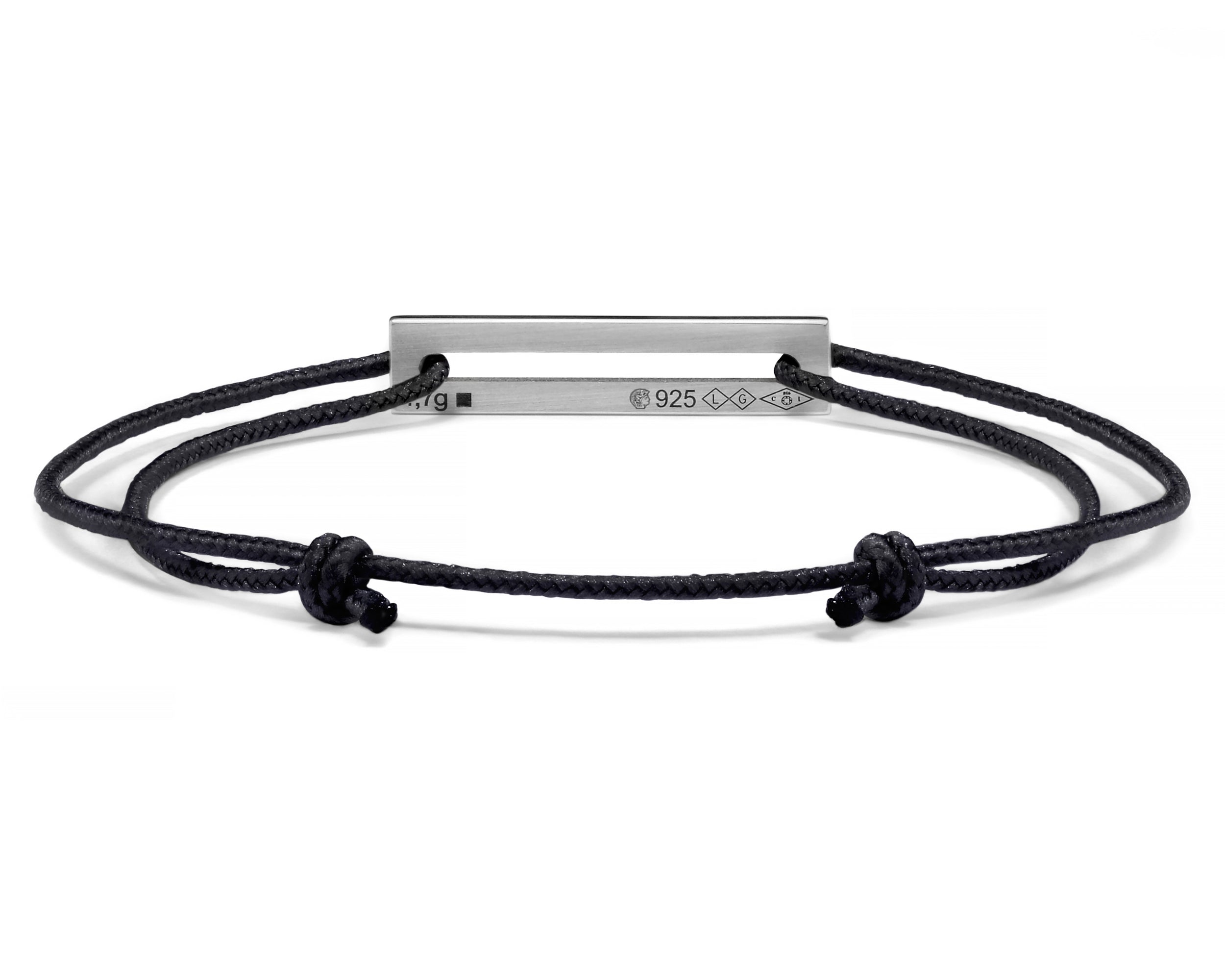 bracelet cordon laqué bleu le 1,7g