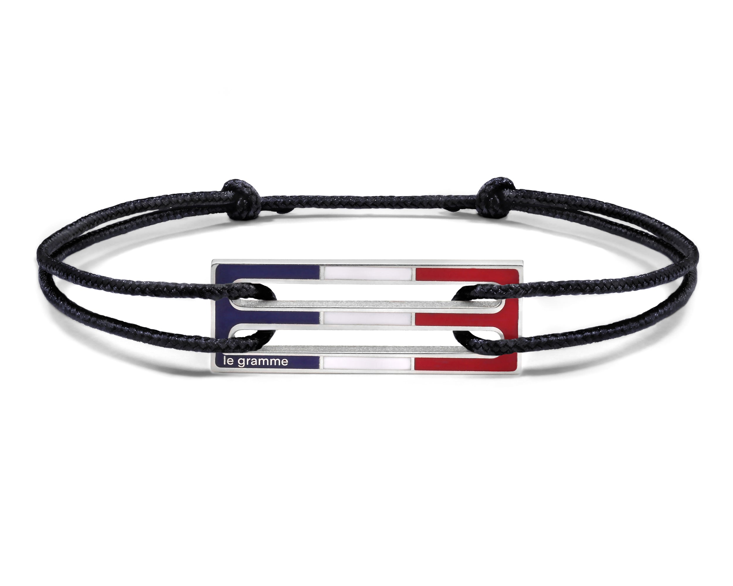 lacquered tricolor cord bracelet le 2,5g