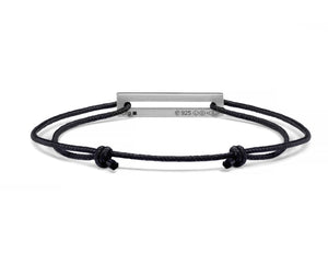 bracelet cordon laqué noir le 1,7g