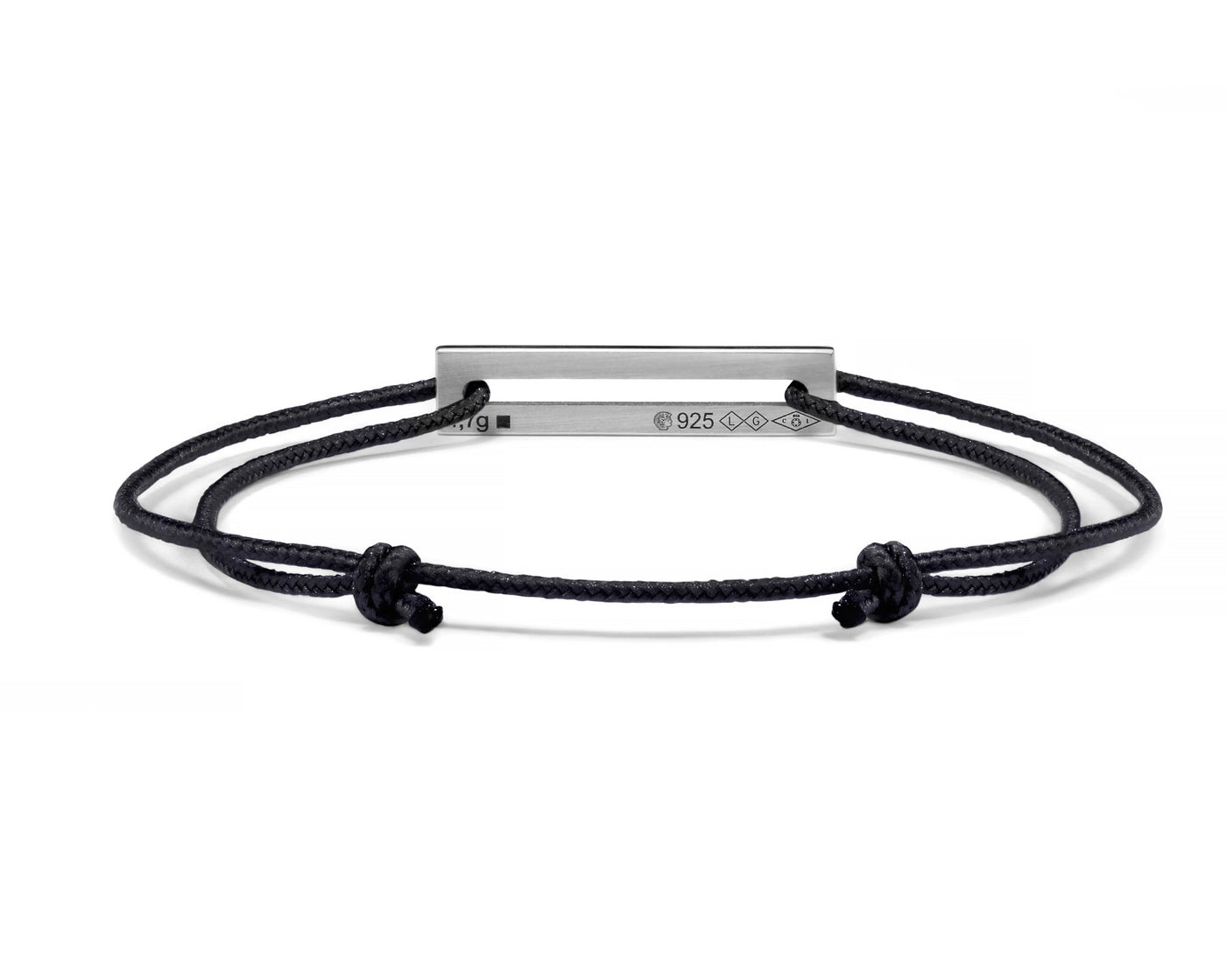 gift box - blue lacquered cord bracelet le 1,7g