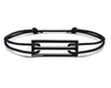 lacquered black cord bracelet le 2,5g