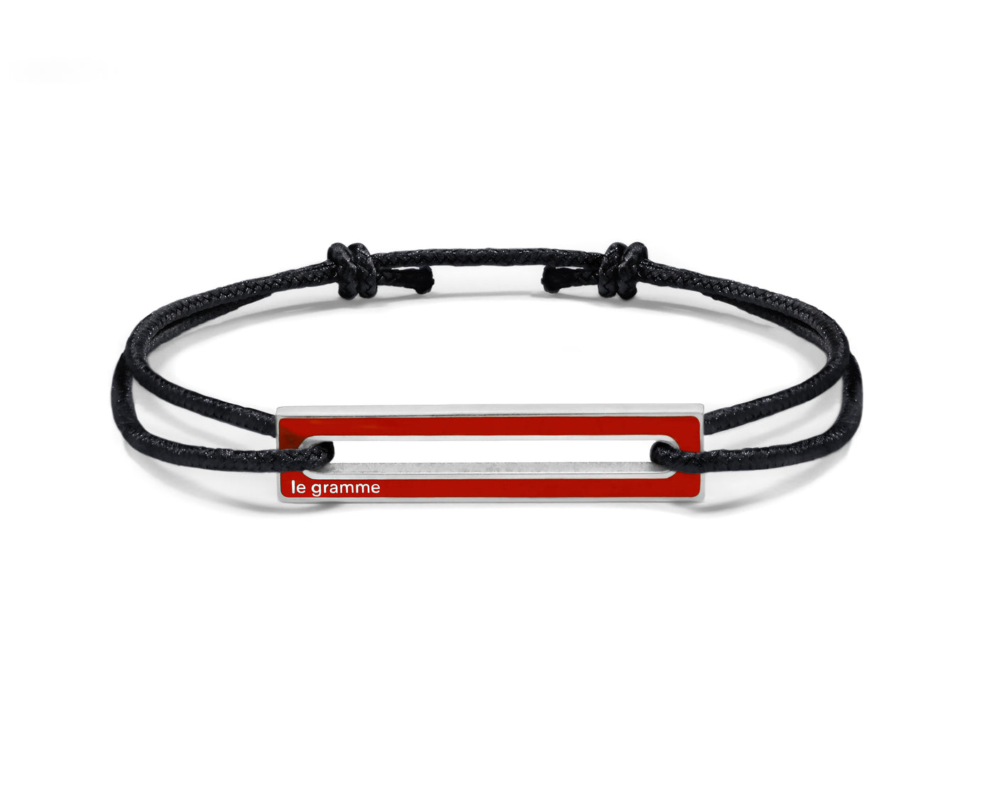 lacquered red cord bracelet le 1,7g