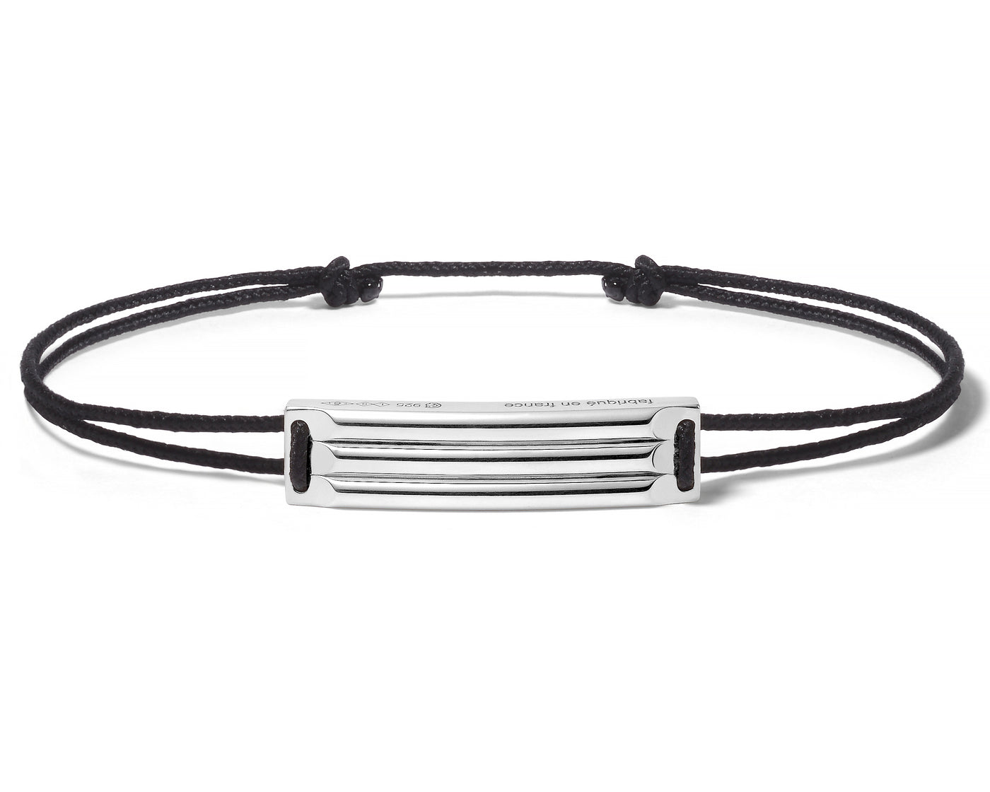 bracelet cordon noir godron le 5g