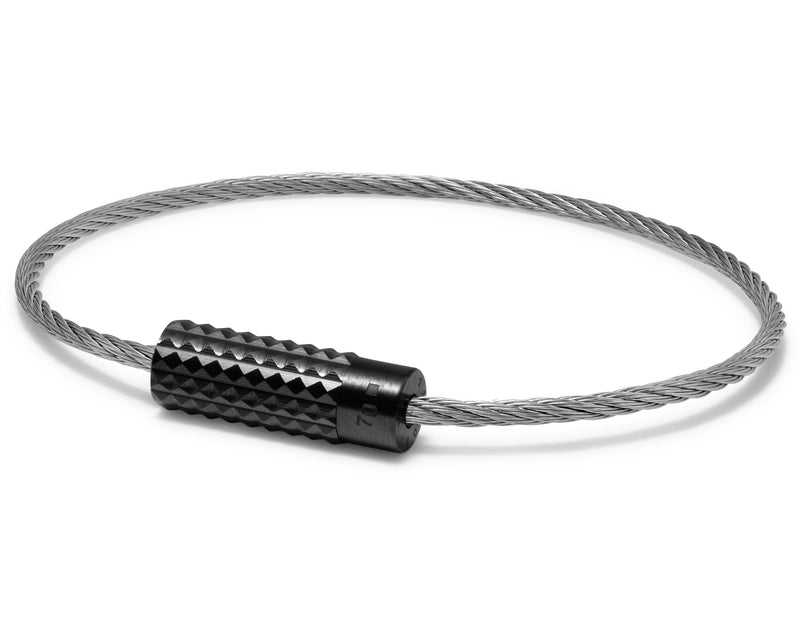 pyramid guilloche cable bracelet le 7g