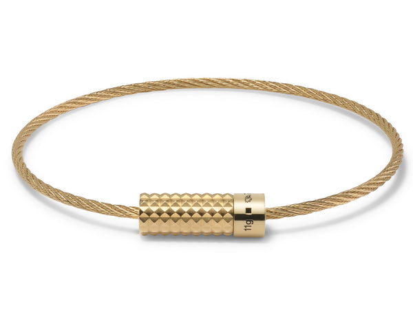 pyramid guilloche cable bracelet le 11g