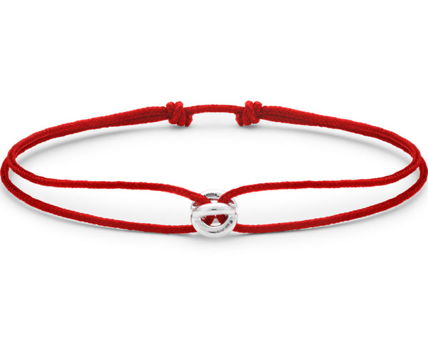 bracelet cordon entrelacs rouge le 1g